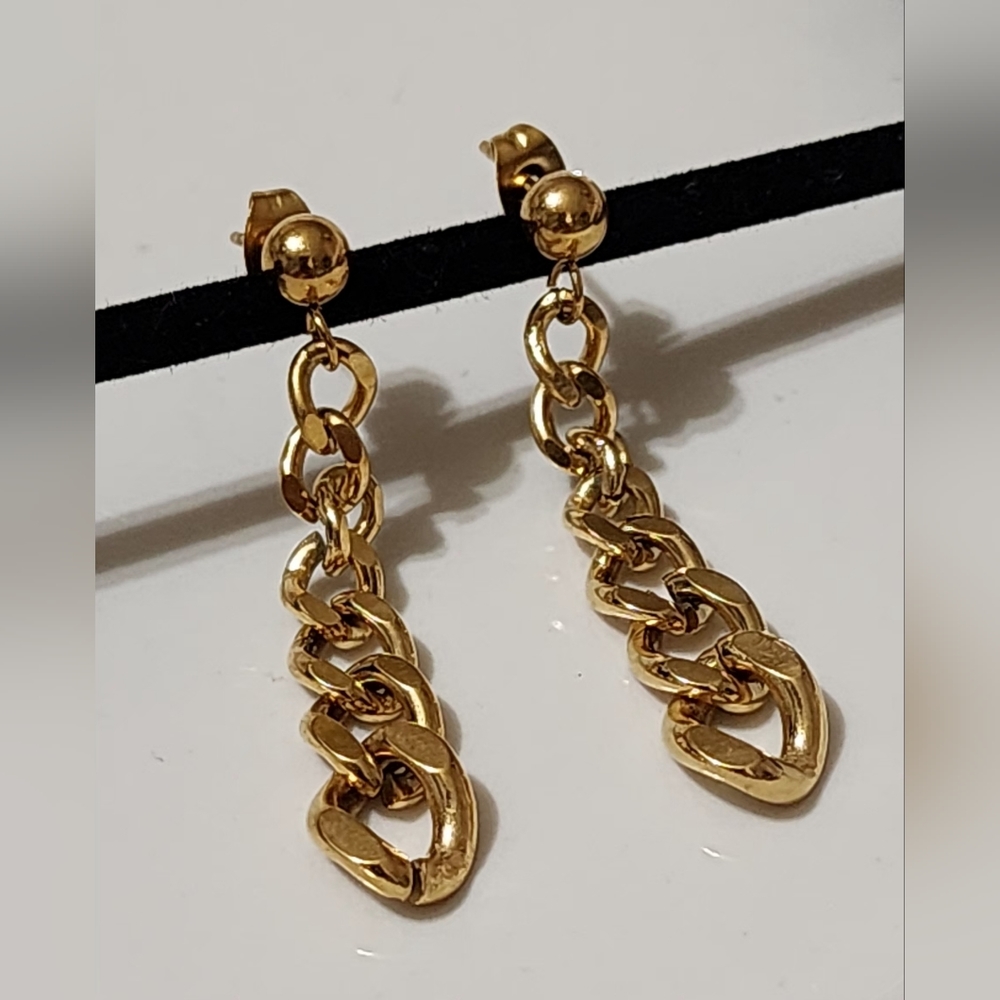 18k Gold Plated Stainless Steel Earrings